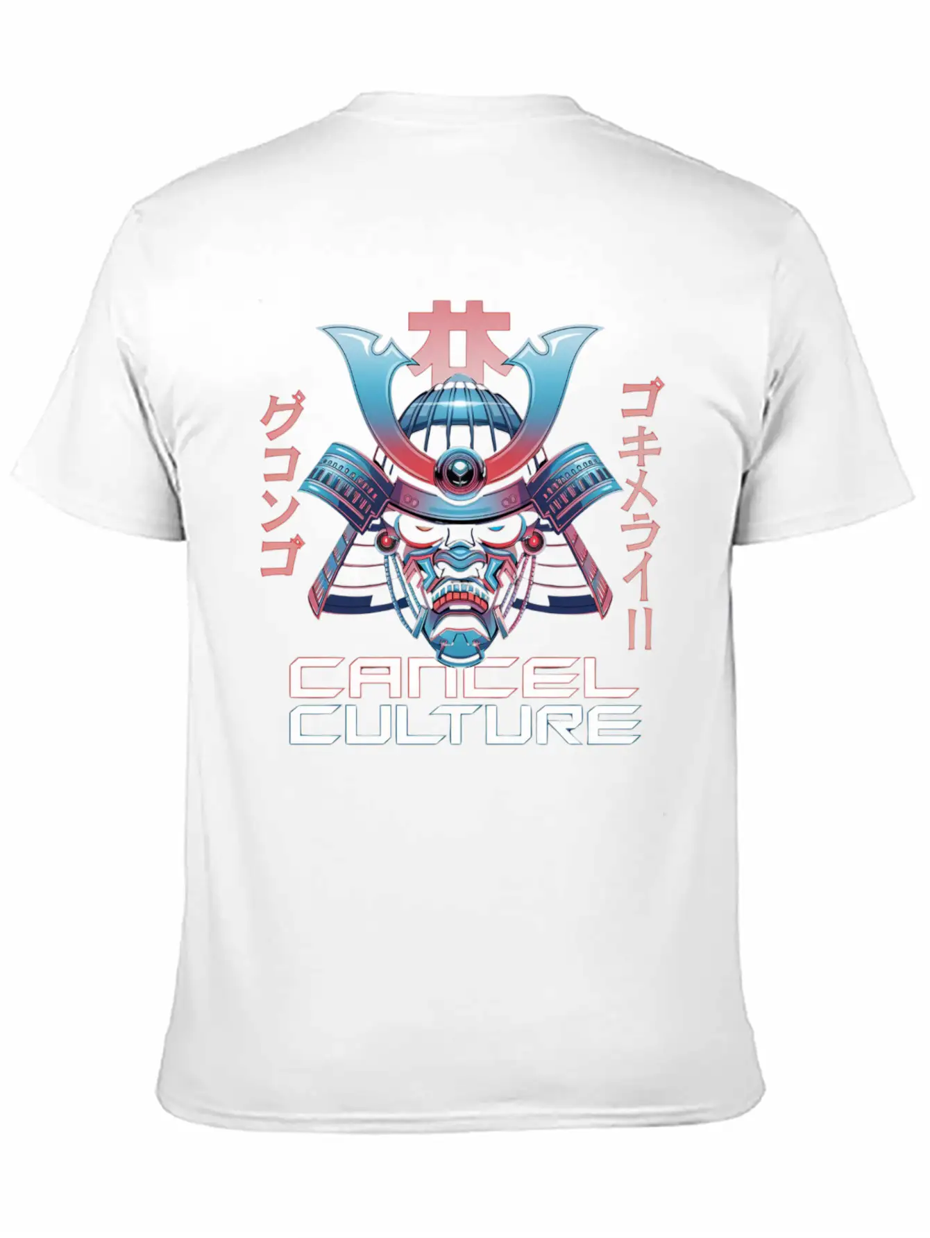 Cyber Samurai “Cancel Culture” Futuristic Art Stylish Everyday T-Shirt – Unisex Basic Cotton Tee