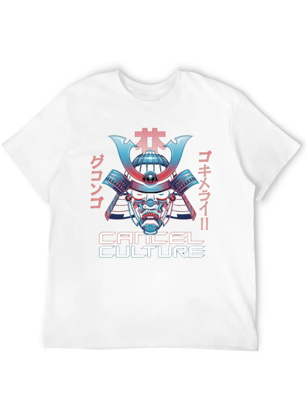Cyber Samurai “Cancel Culture” Futuristic Art Stylish Everyday T-Shirt – Unisex Basic Cotton Tee