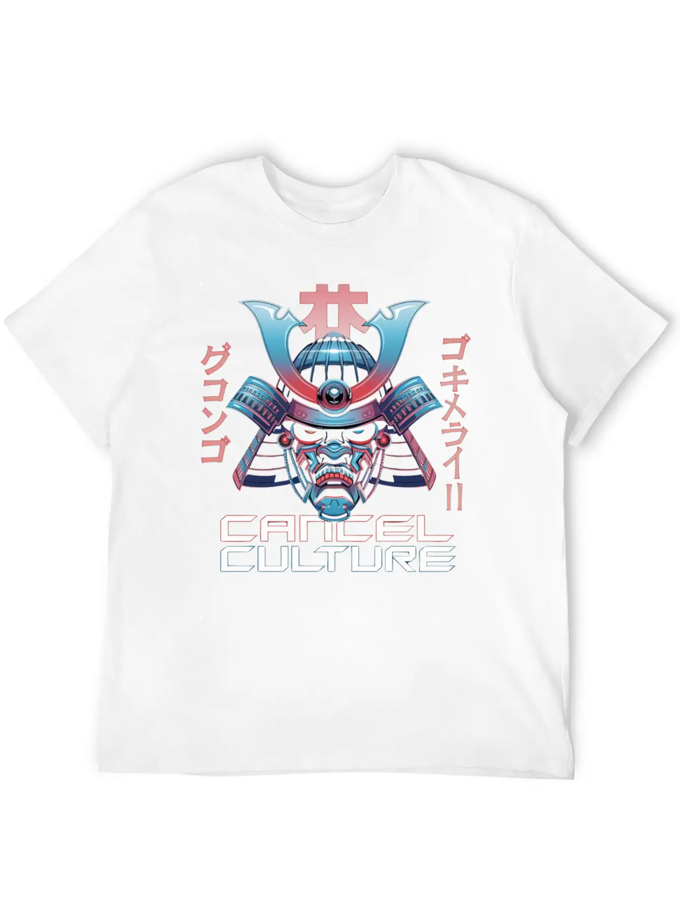 Cyber Samurai “Cancel Culture” Futuristic Art Stylish Everyday T-Shirt – Unisex Basic Cotton Tee