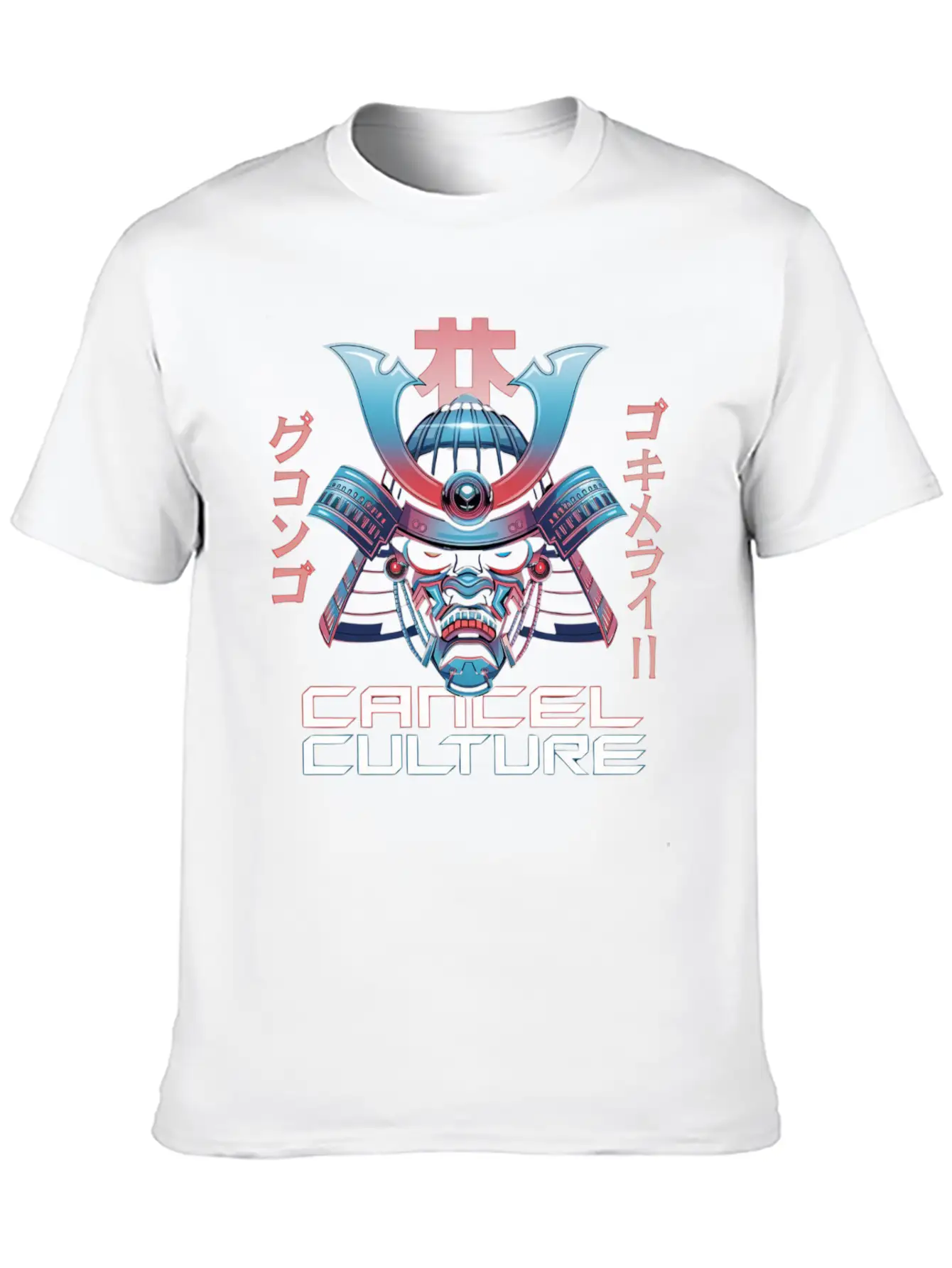 Cyber Samurai “Cancel Culture” Futuristic Art Stylish Everyday T-Shirt – Unisex Basic Cotton Tee
