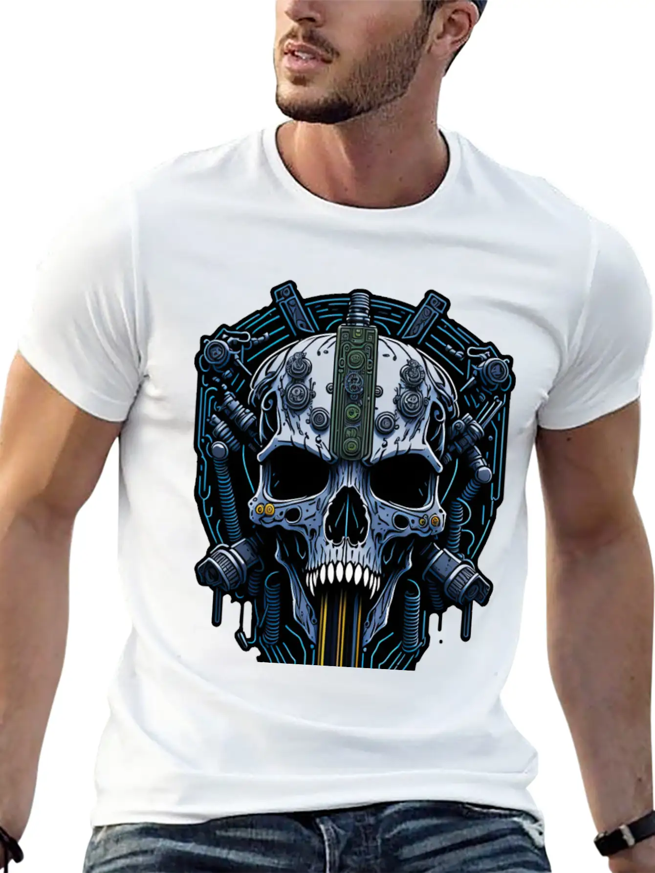 Cyborg 70 Breathable Soft Cotton T-Shirt – Timeless Casual Look