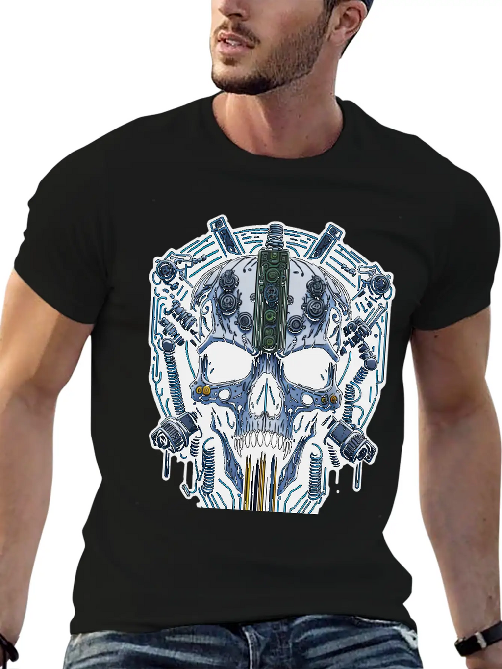 Cyborg 70 Breathable Soft Cotton T-Shirt – Timeless Casual Look