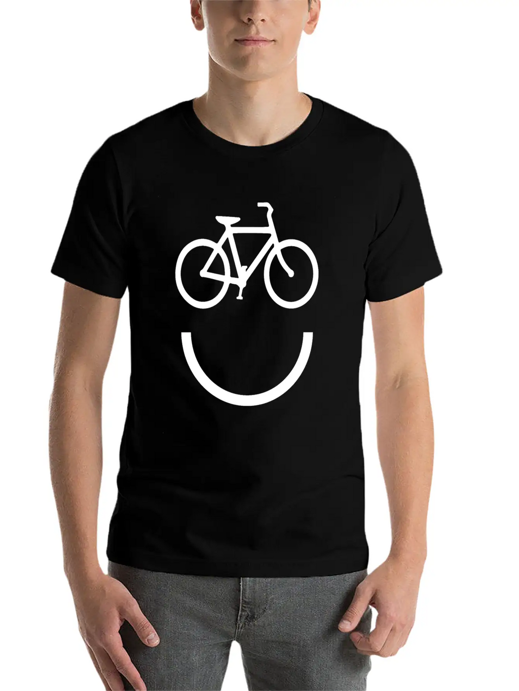 Cycle Smile Essential Cotton Tee For Daily Outfits – Unisex Style