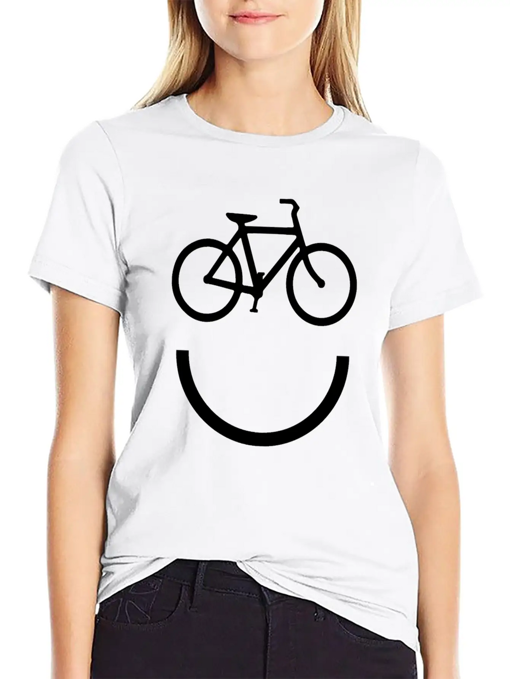 Cycle Smile Essential Cotton Tee For Daily Outfits – Unisex Style