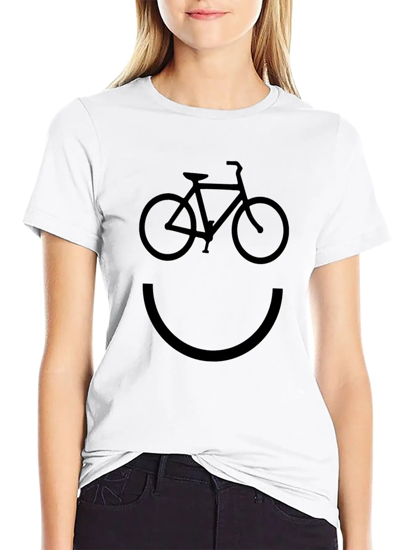Cycle Smile Essential Cotton Tee For Daily Outfits – Unisex Style