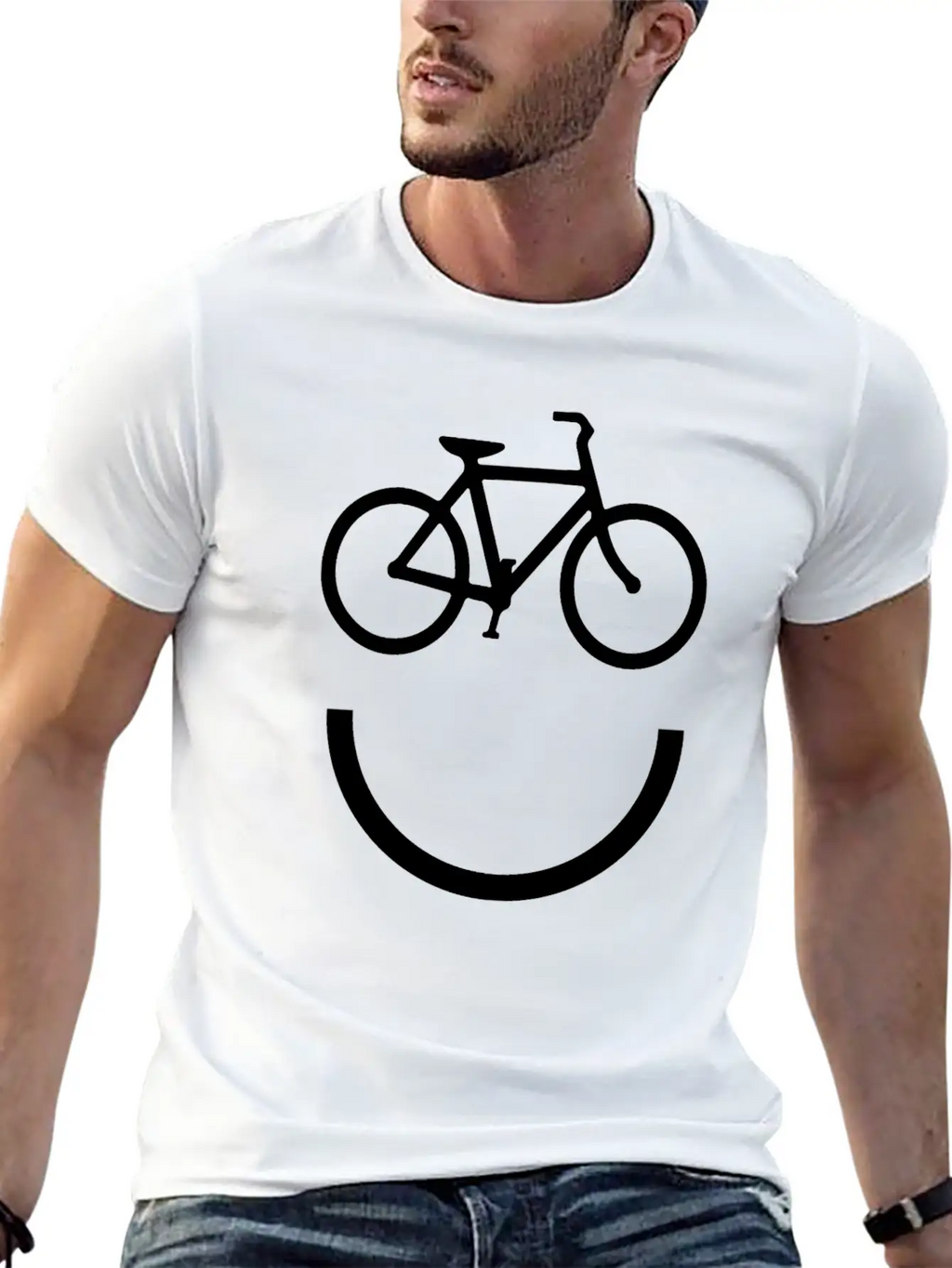 Cycle Smile Essential Cotton Tee For Daily Outfits – Unisex Style