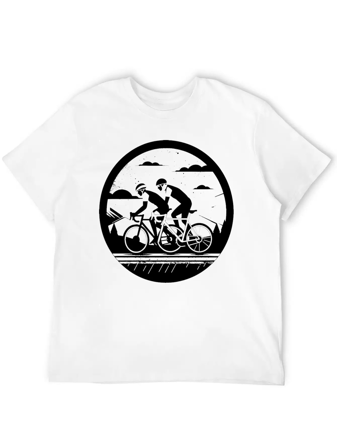 Cycling Artwork Breathable Soft Cotton T-Shirt – Timeless Casual Look