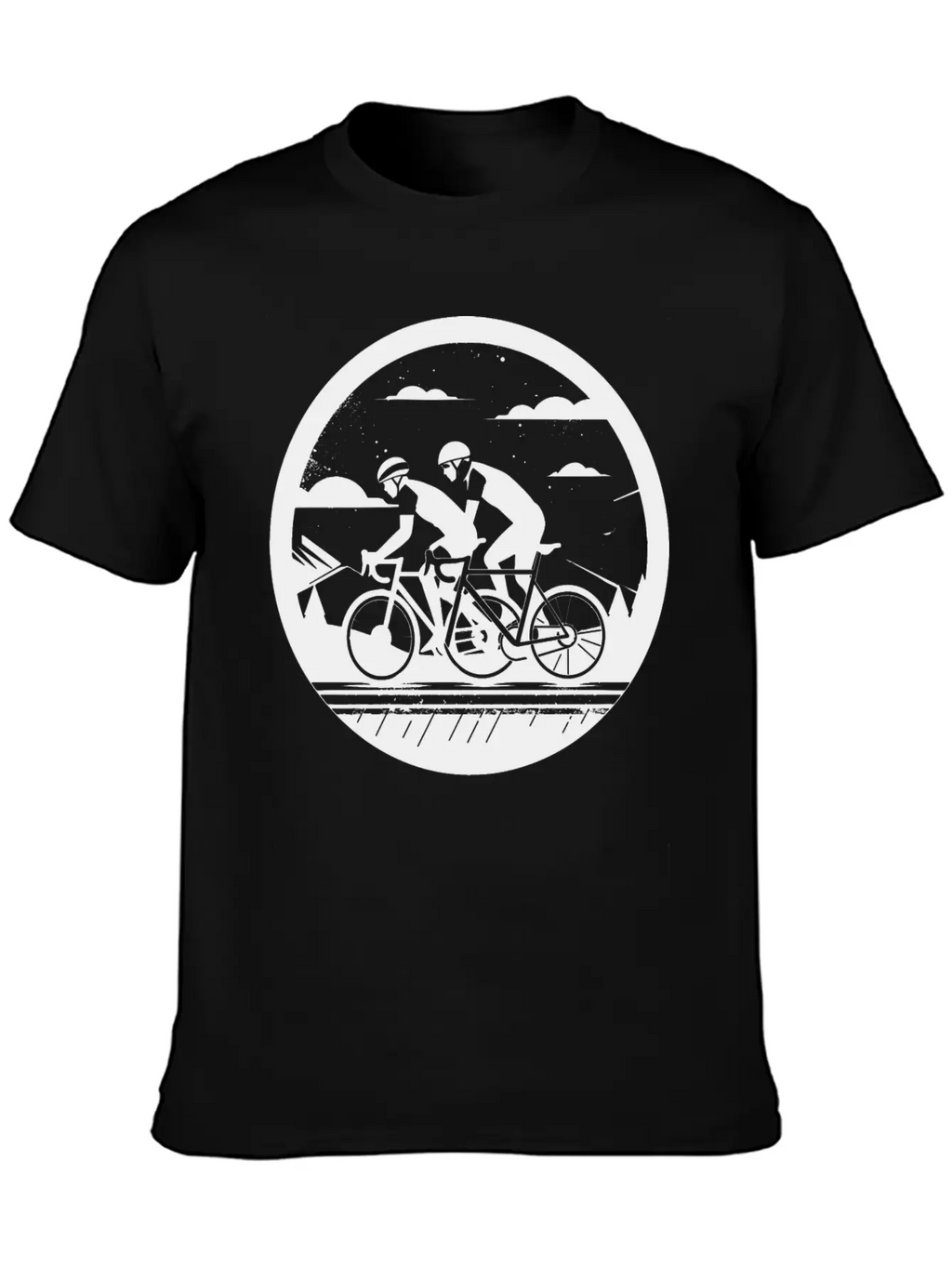 Cycling Artwork Breathable Soft Cotton T-Shirt – Timeless Casual Look