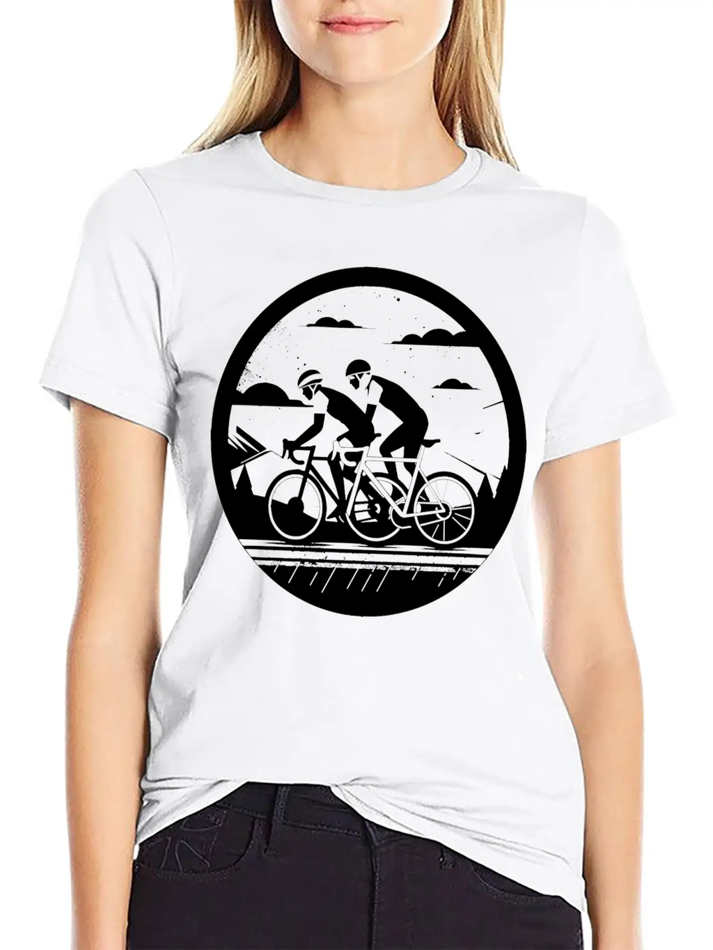 Cycling Artwork Breathable Soft Cotton T-Shirt – Timeless Casual Look