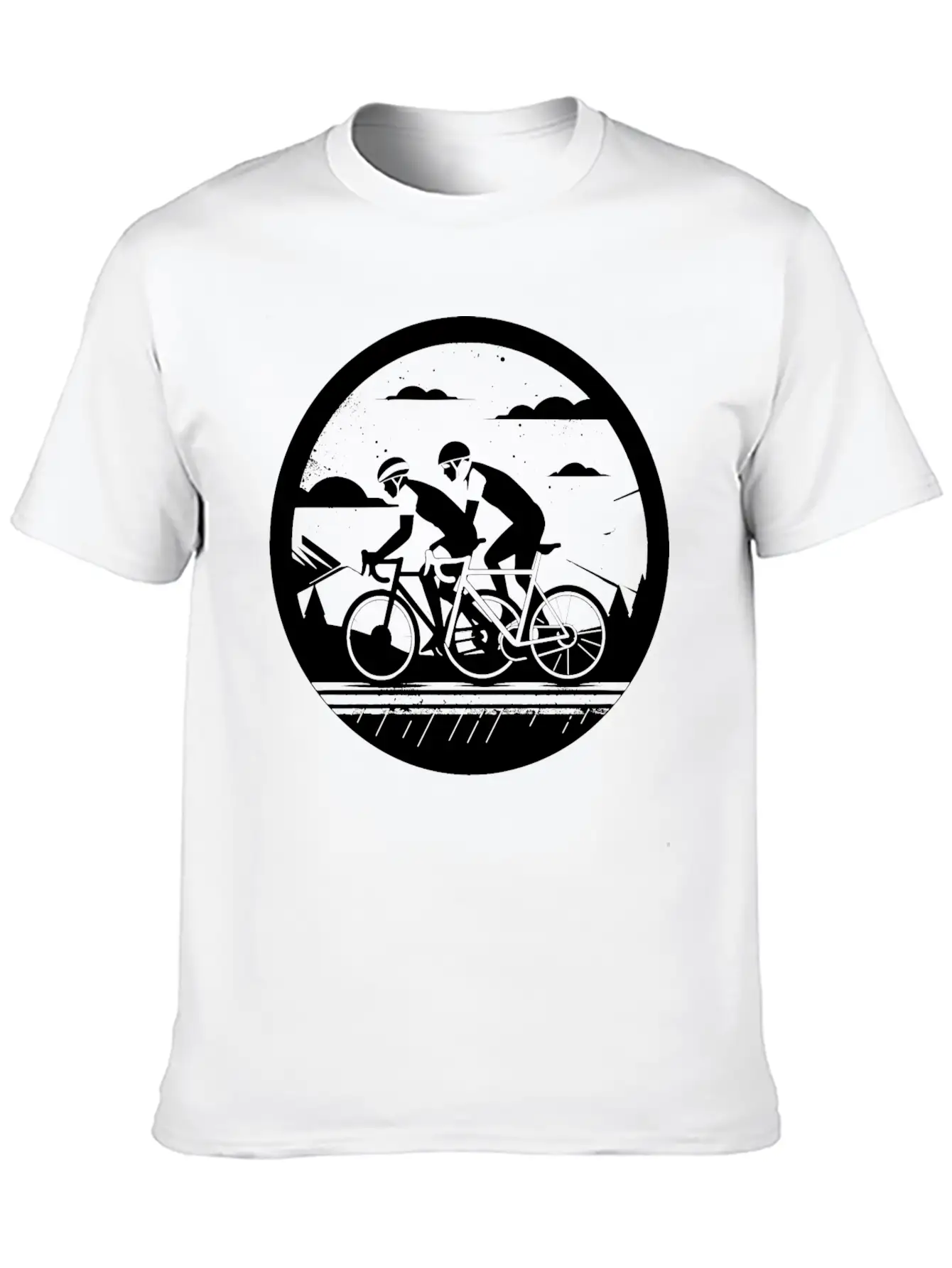 Cycling Artwork Breathable Soft Cotton T-Shirt – Timeless Casual Look