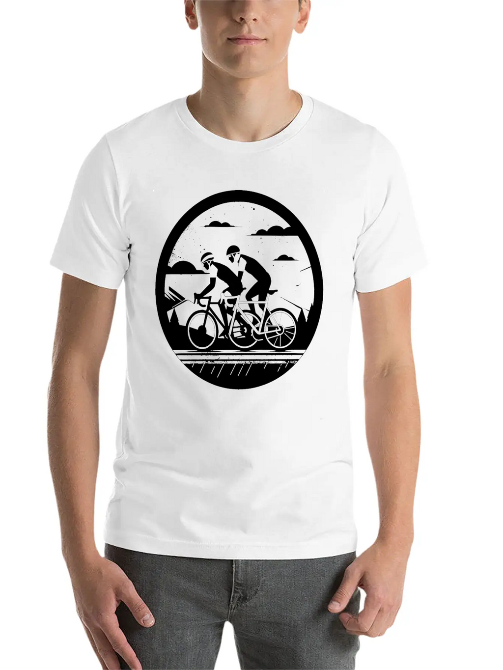 Cycling Artwork Breathable Soft Cotton T-Shirt – Timeless Casual Look
