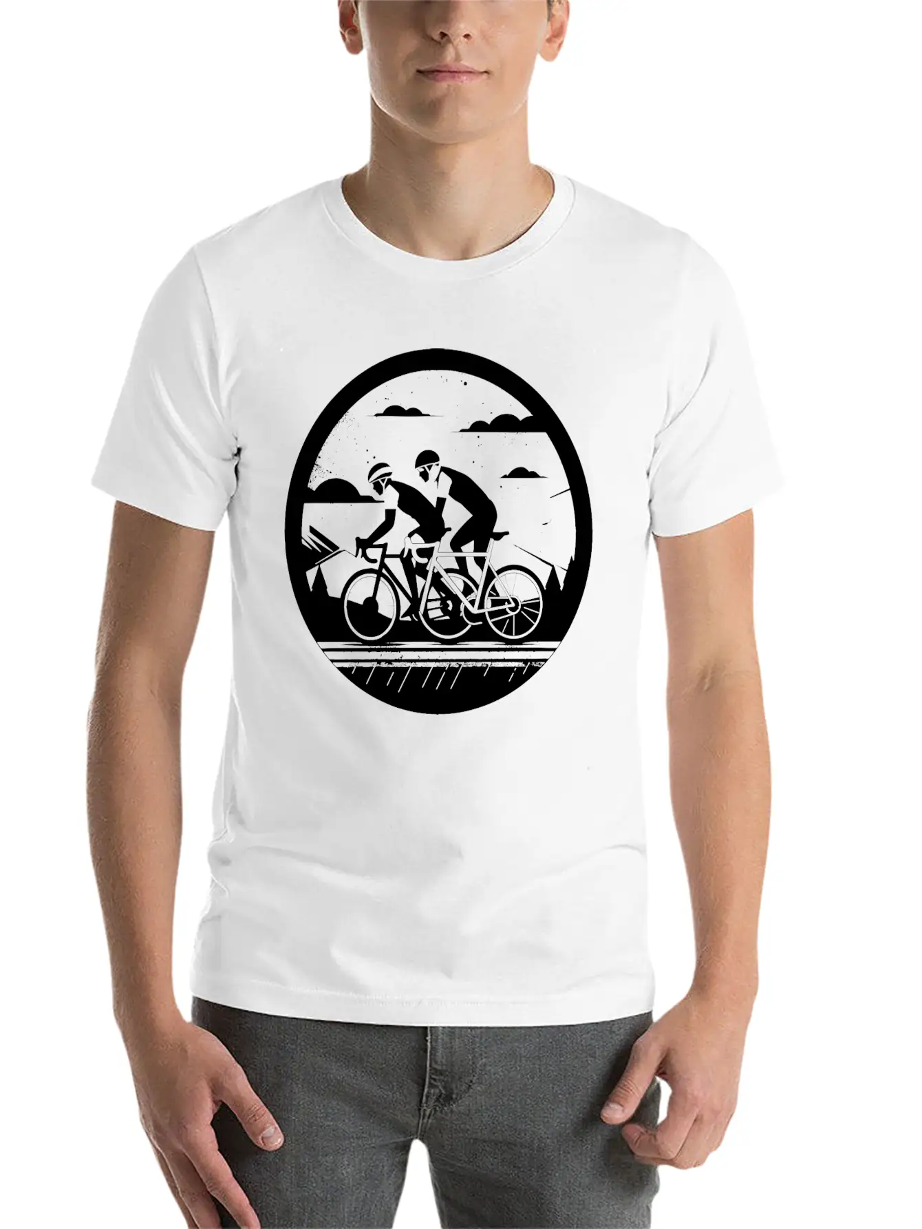 Cycling Artwork Breathable Soft Cotton T-Shirt – Timeless Casual Look