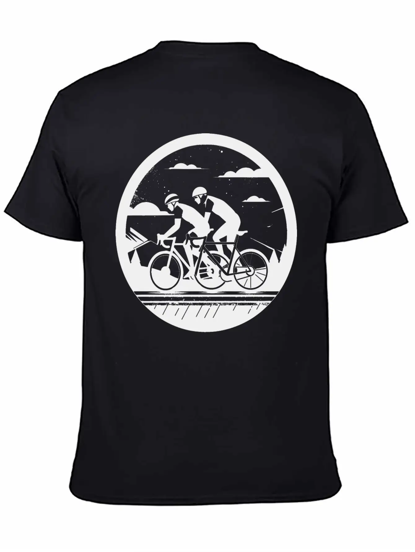 Cycling Artwork Breathable Soft Cotton T-Shirt – Timeless Casual Look