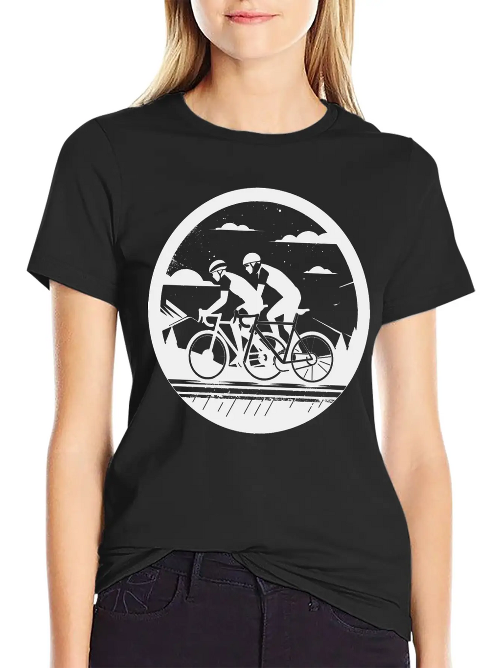 Cycling Artwork Breathable Soft Cotton T-Shirt – Timeless Casual Look