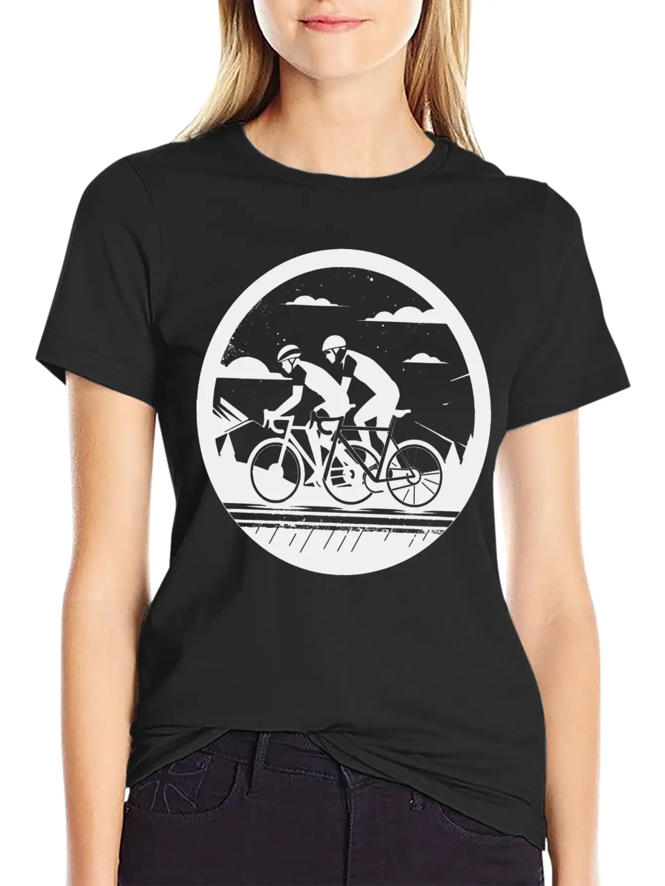 Cycling Artwork Breathable Soft Cotton T-Shirt – Timeless Casual Look