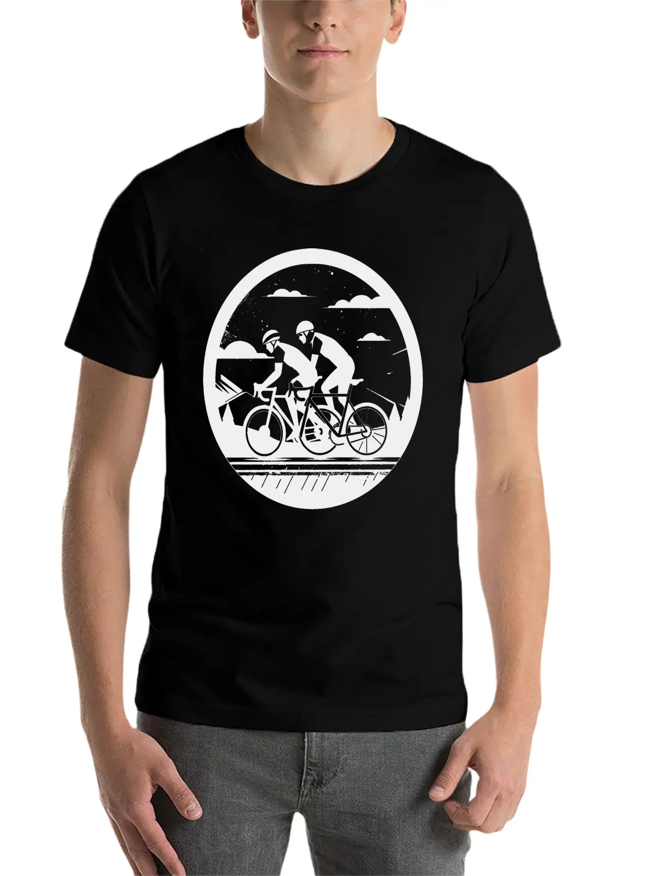 Cycling Artwork Breathable Soft Cotton T-Shirt – Timeless Casual Look