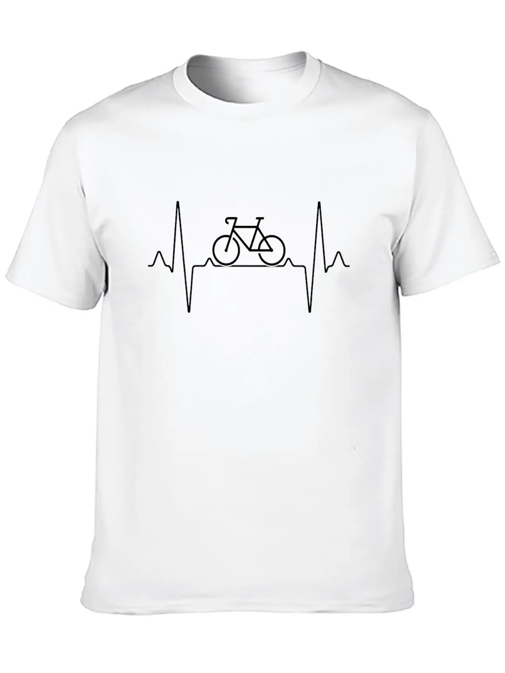 Cycling Heartbeat Classic Cotton Tee – Unisex Comfort For Any Season
