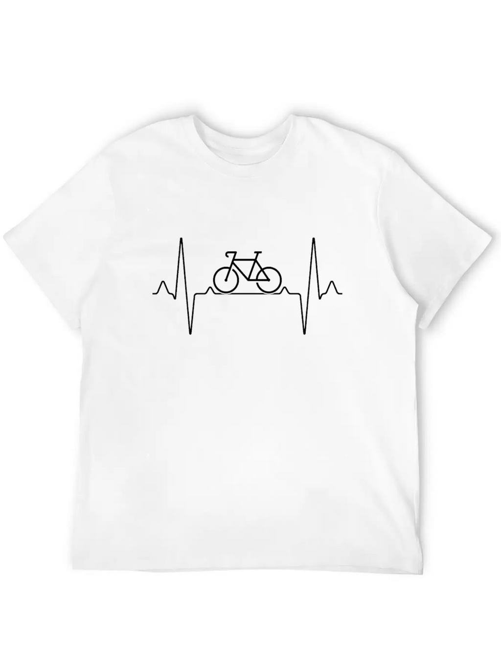 Cycling Heartbeat Classic Cotton Tee – Unisex Comfort For Any Season