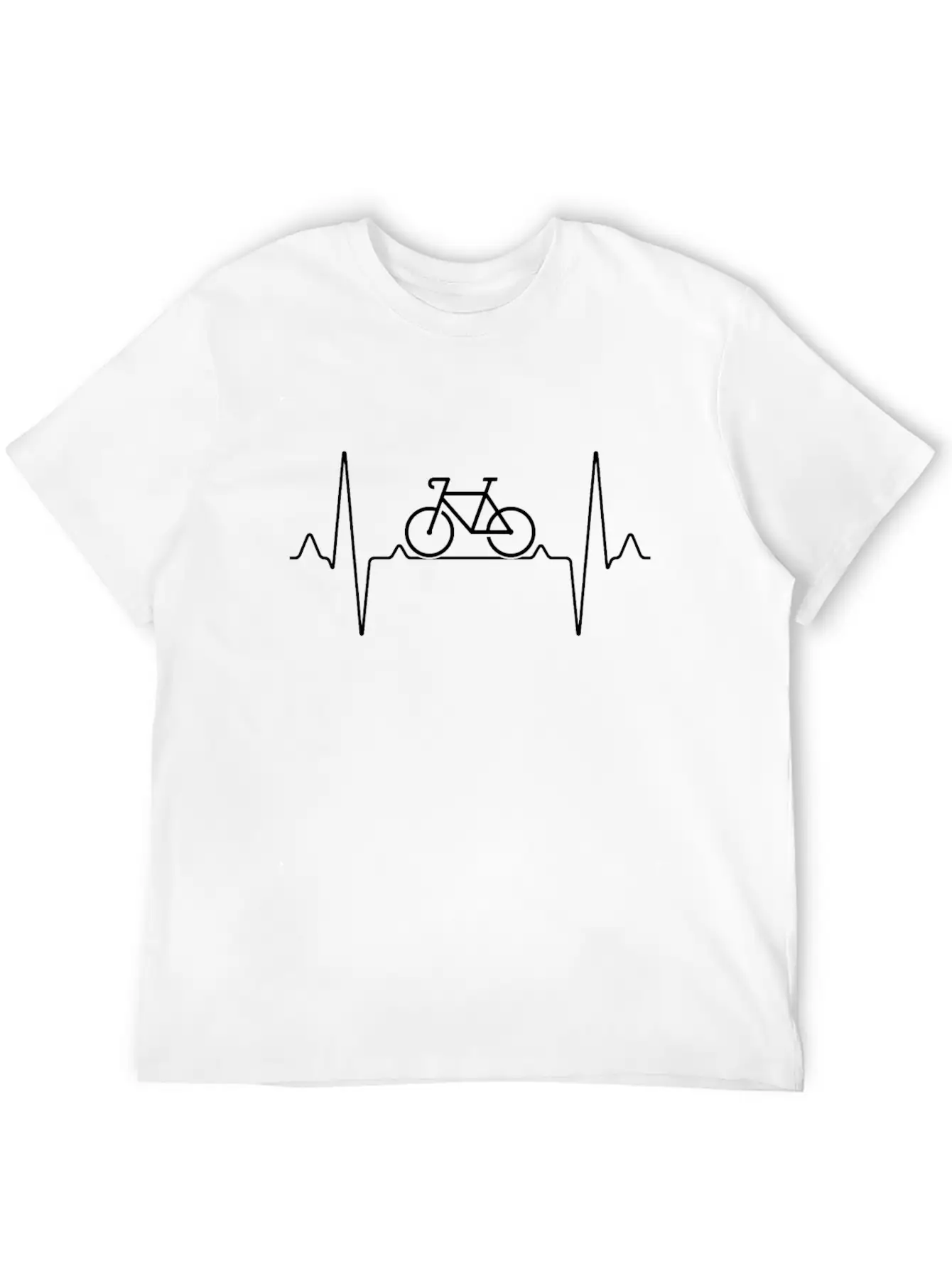 Cycling Heartbeat Classic Cotton Tee – Unisex Comfort For Any Season
