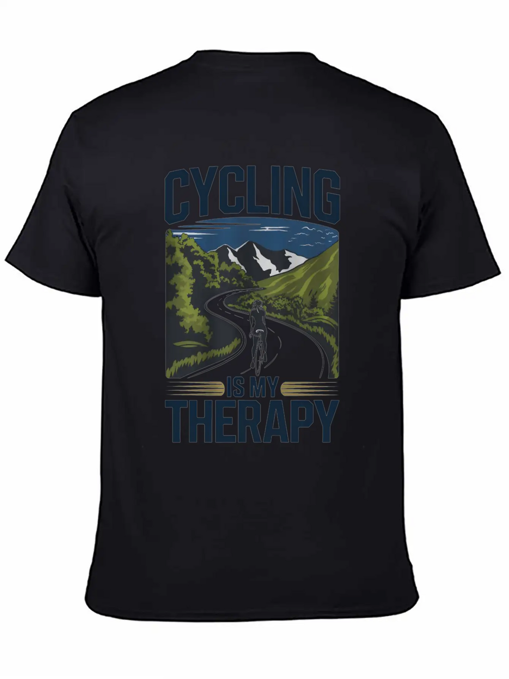 Cycling Is My Therapy Basic Graphic T-Shirt – Daily Comfort In Soft Cotton
