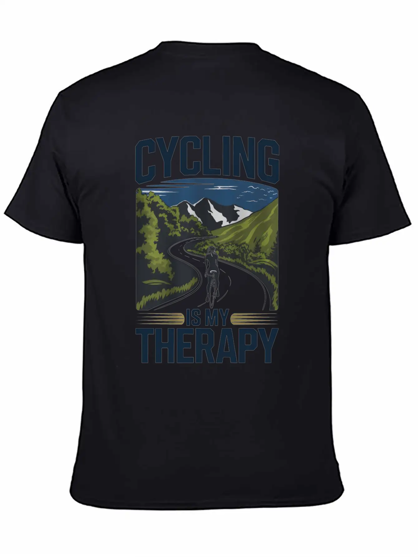 Cycling Is My Therapy Basic Graphic T-Shirt – Daily Comfort In Soft Cotton