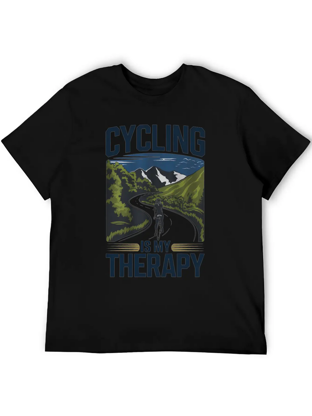 Cycling Is My Therapy Basic Graphic T-Shirt – Daily Comfort In Soft Cotton