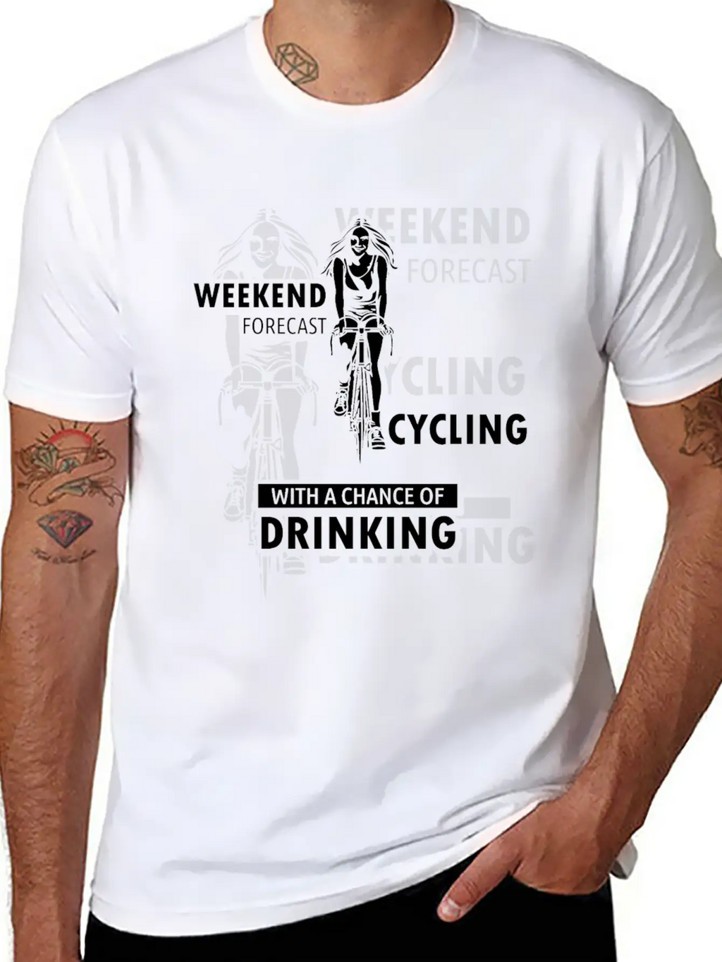 Cycling - Weekend Essential Cotton Tee For Daily Outfits – Unisex Style