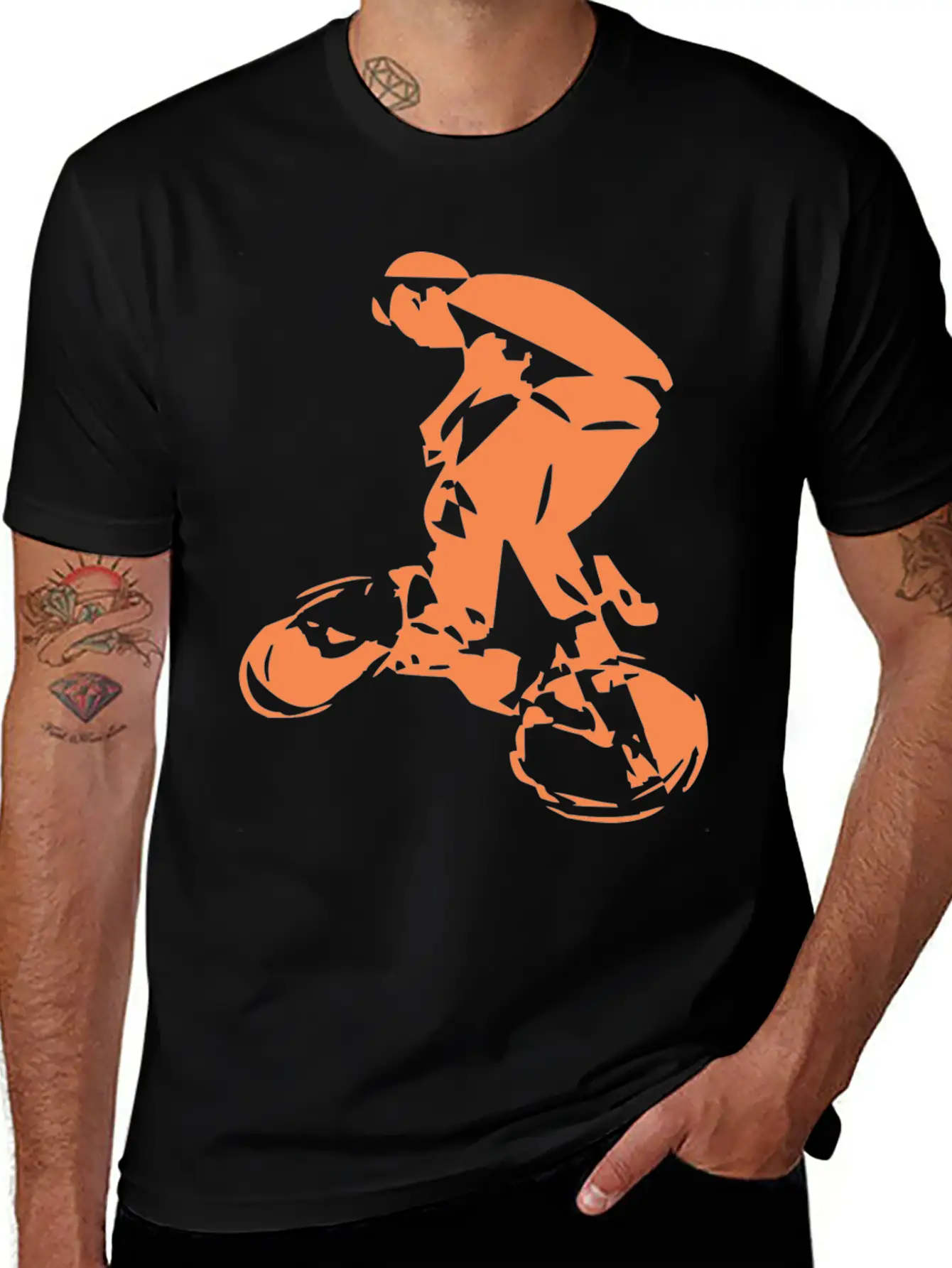Cycling While Acrobatics Basic Graphic T-Shirt – Daily Comfort In Soft Cotton