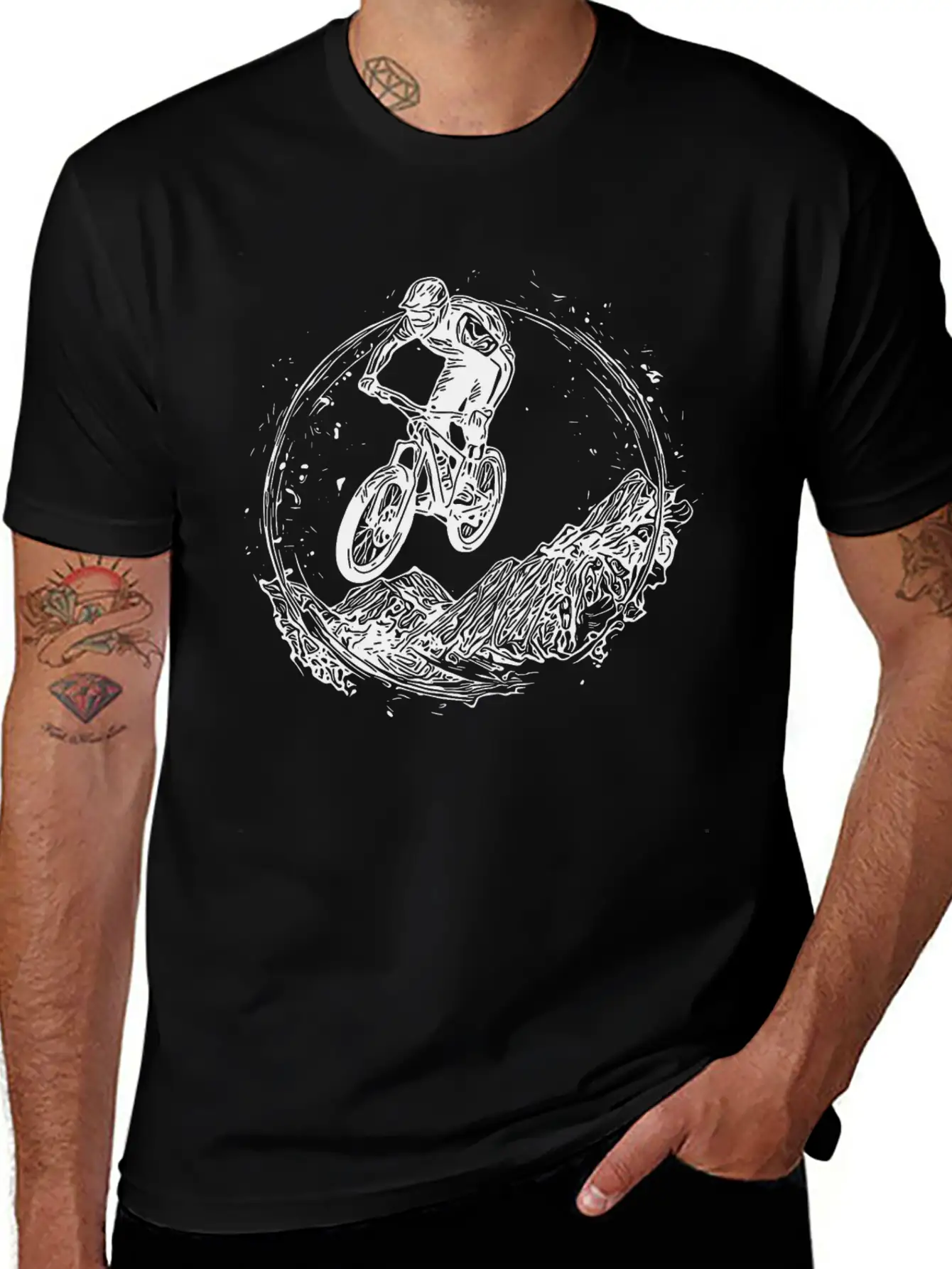 Cyclist Bike Mud Downhill Jump Classic Cotton Tee – Unisex Comfort For Any Season