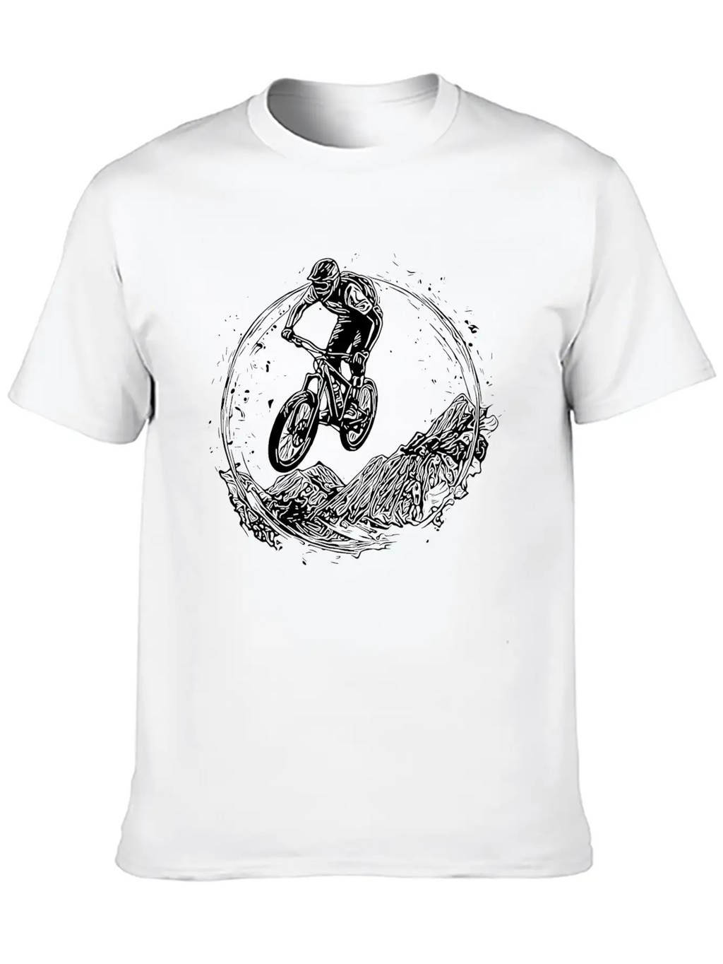 Cyclist Bike Mud Downhill Jump Classic Cotton Tee – Unisex Comfort For Any Season