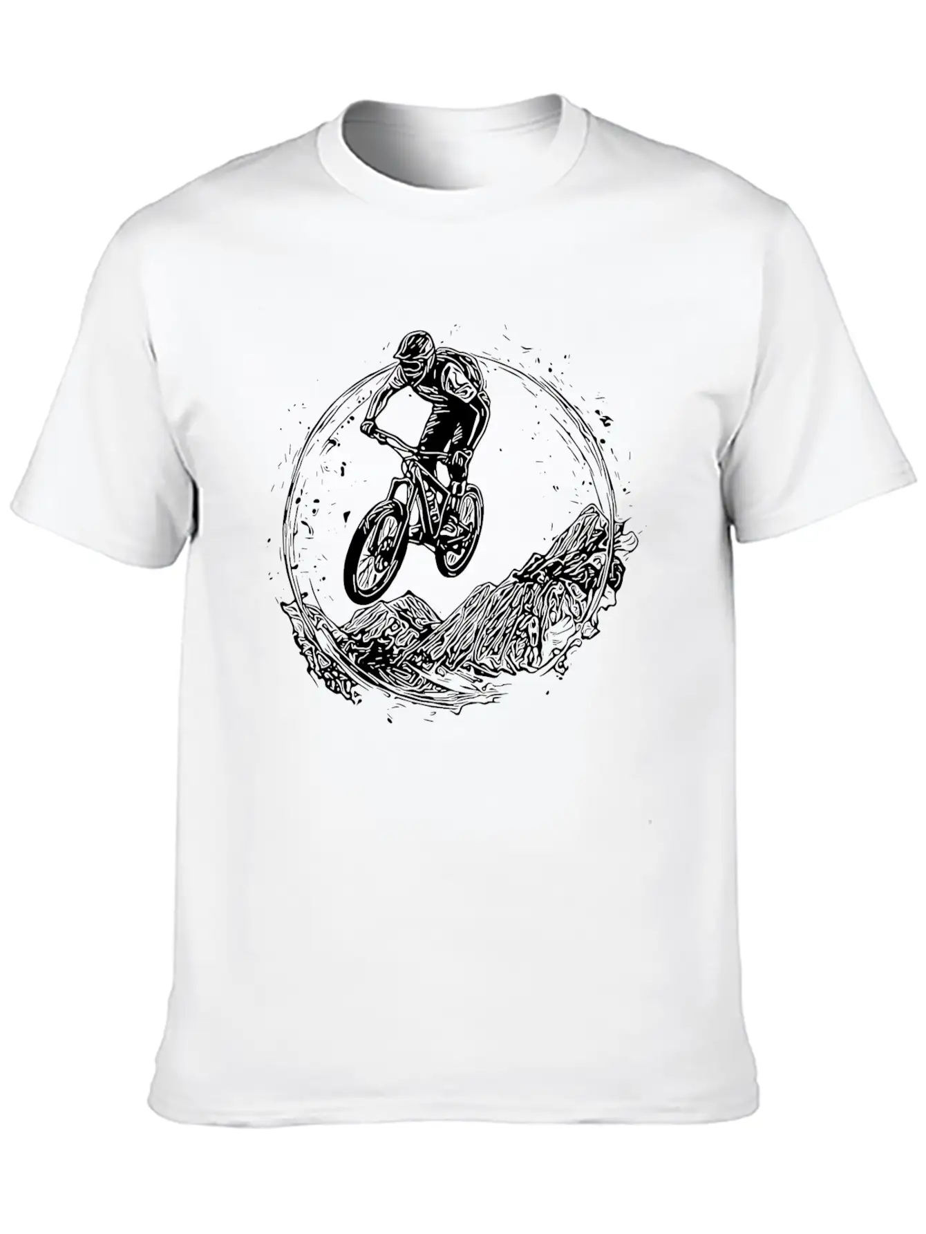 Cyclist Bike Mud Downhill Jump Classic Cotton Tee – Unisex Comfort For Any Season