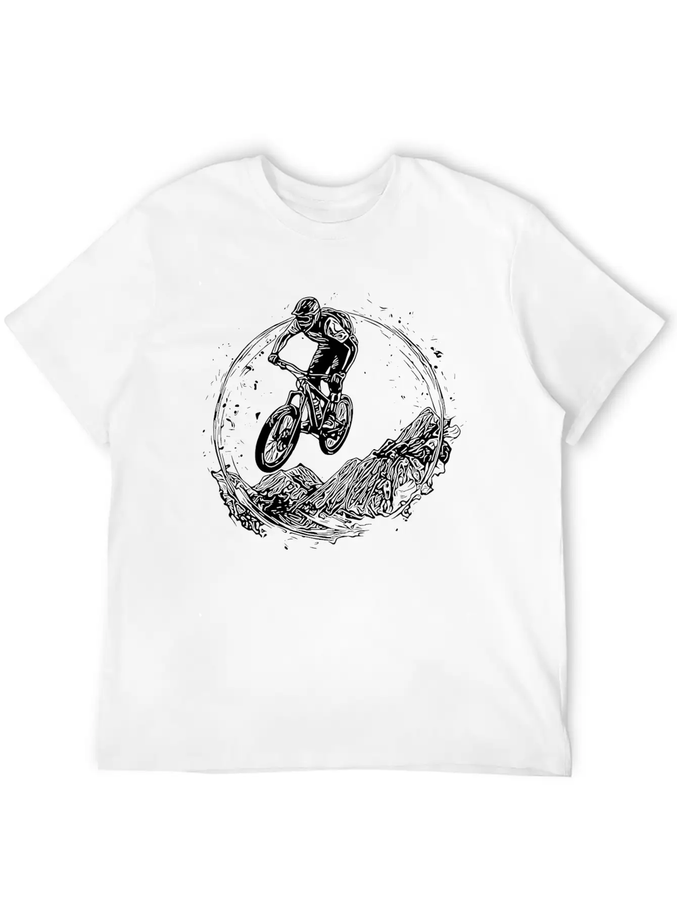 Cyclist Bike Mud Downhill Jump Classic Cotton Tee – Unisex Comfort For Any Season