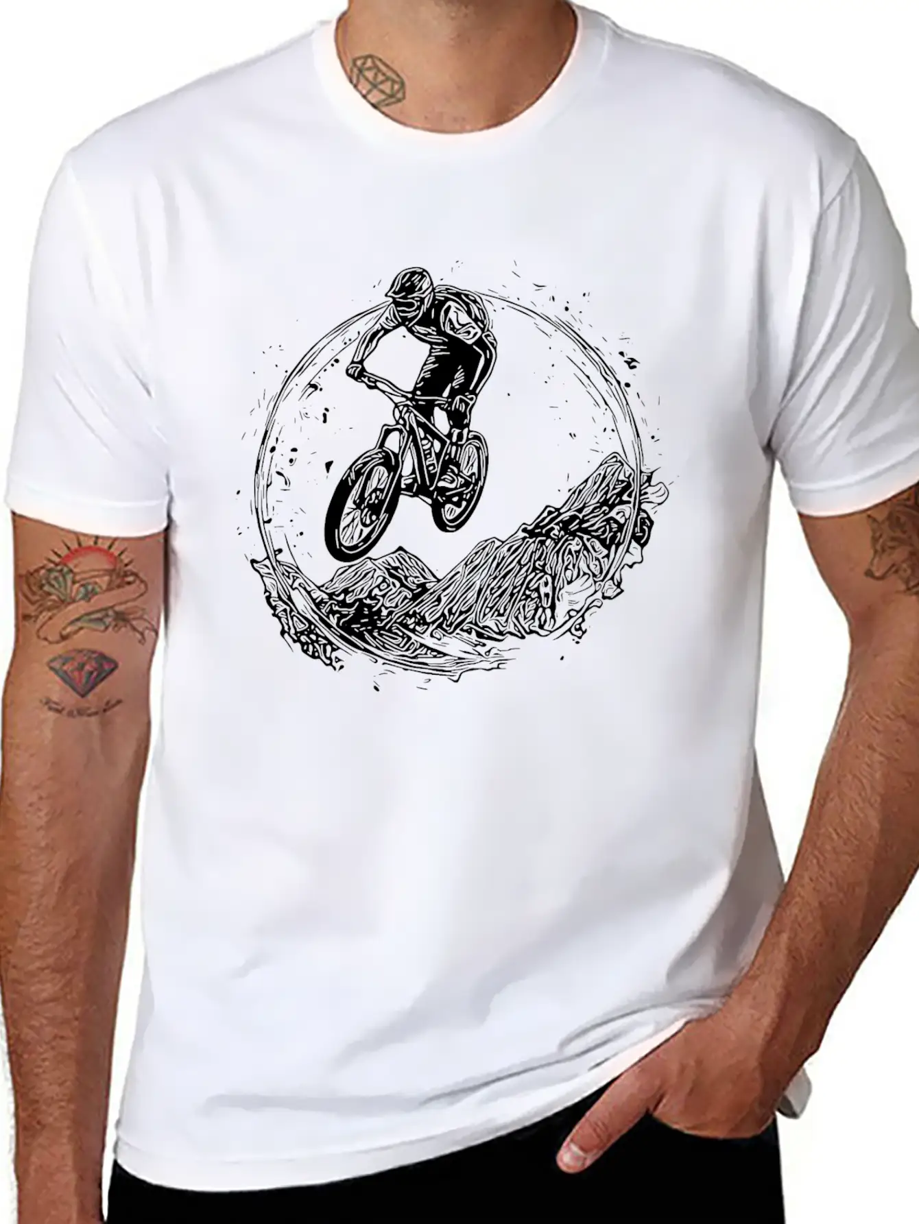 Cyclist Bike Mud Downhill Jump Classic Cotton Tee – Unisex Comfort For Any Season
