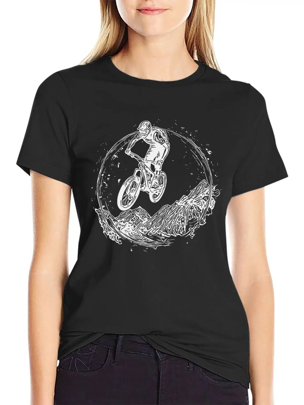 Cyclist Bike Mud Downhill Jump Classic Cotton Tee – Unisex Comfort For Any Season