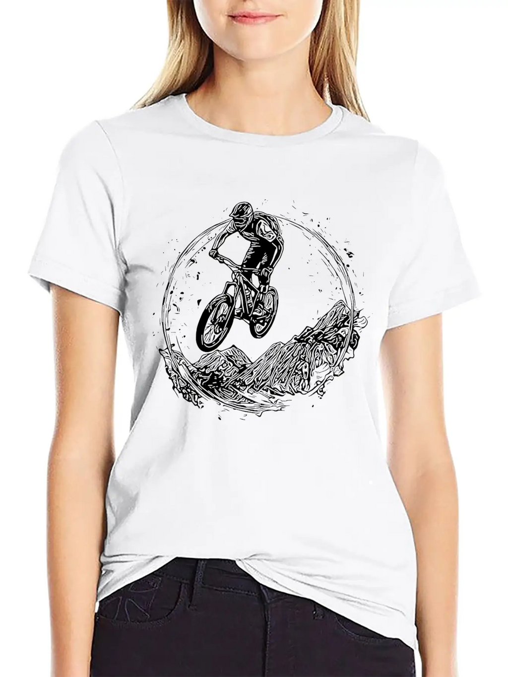 Cyclist Bike Mud Downhill Jump Classic Cotton Tee – Unisex Comfort For Any Season