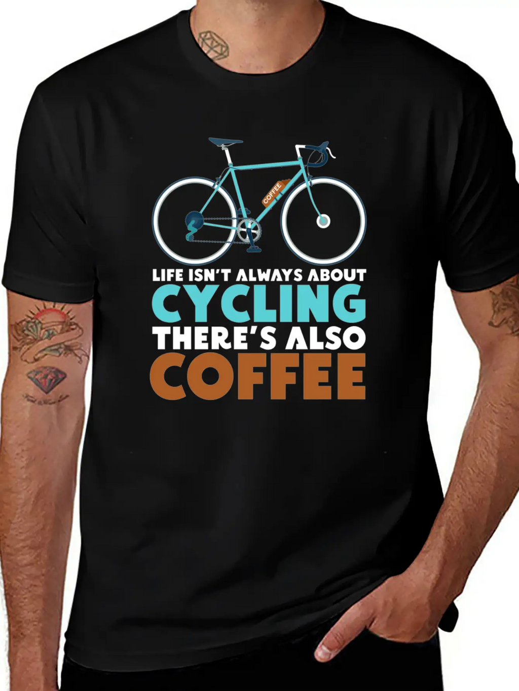 Cyclist Cycling Coffee Breathable Soft Cotton T-Shirt – Timeless Casual Look