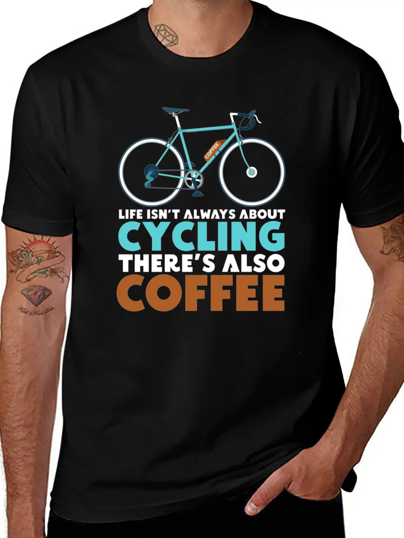 Cyclist Cycling Coffee Breathable Soft Cotton T-Shirt – Timeless Casual Look