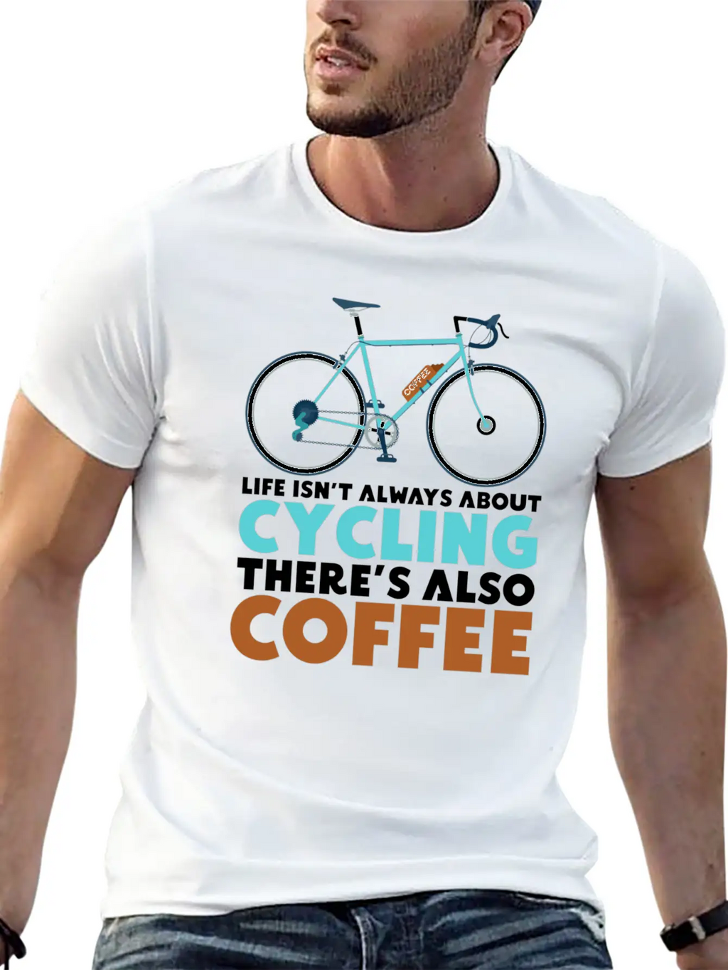 Cyclist Cycling Coffee Breathable Soft Cotton T-Shirt – Timeless Casual Look