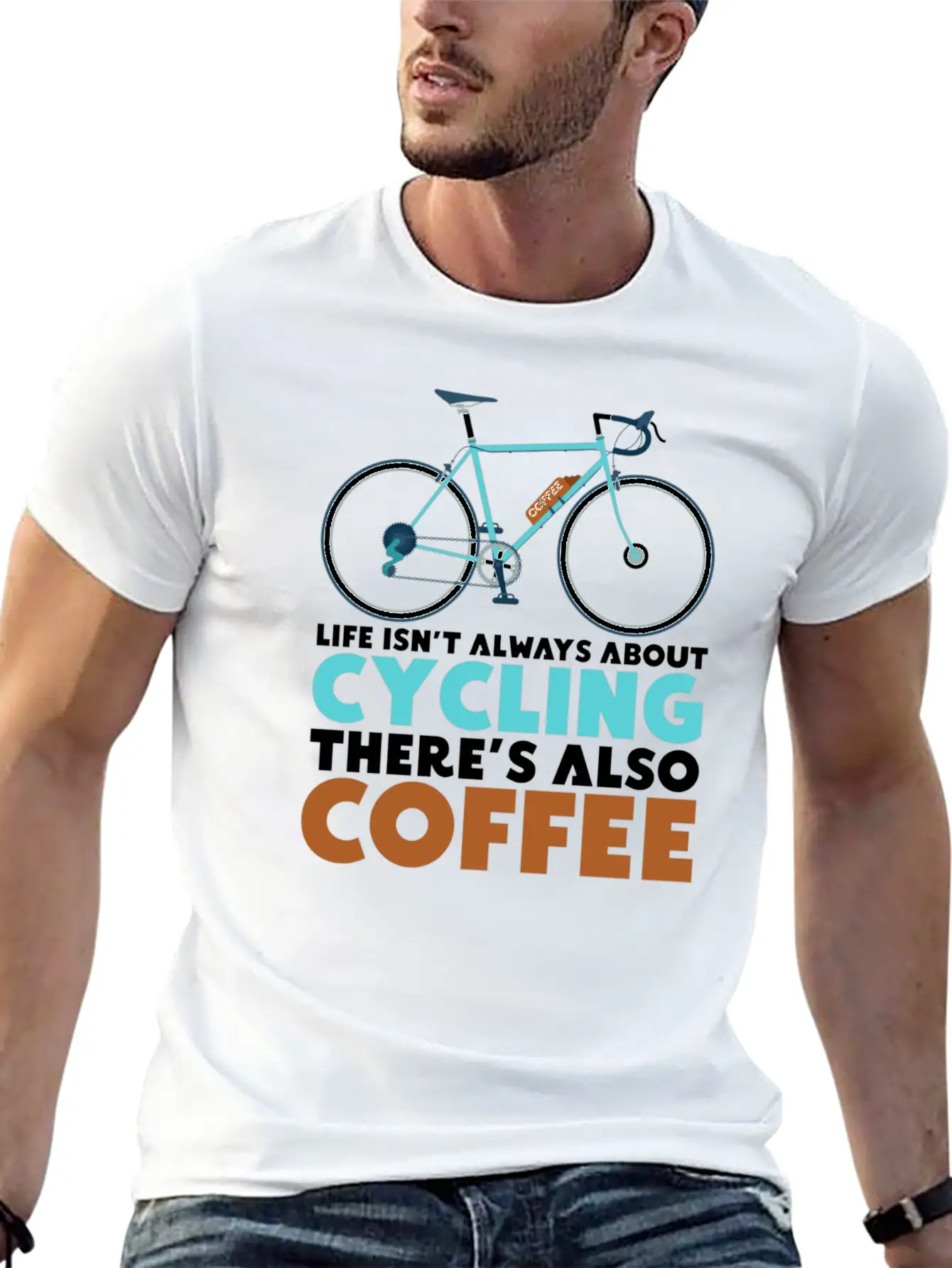 Cyclist Cycling Coffee Breathable Soft Cotton T-Shirt – Timeless Casual Look