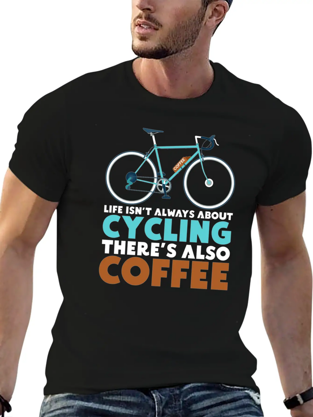 Cyclist Cycling Coffee Breathable Soft Cotton T-Shirt – Timeless Casual Look