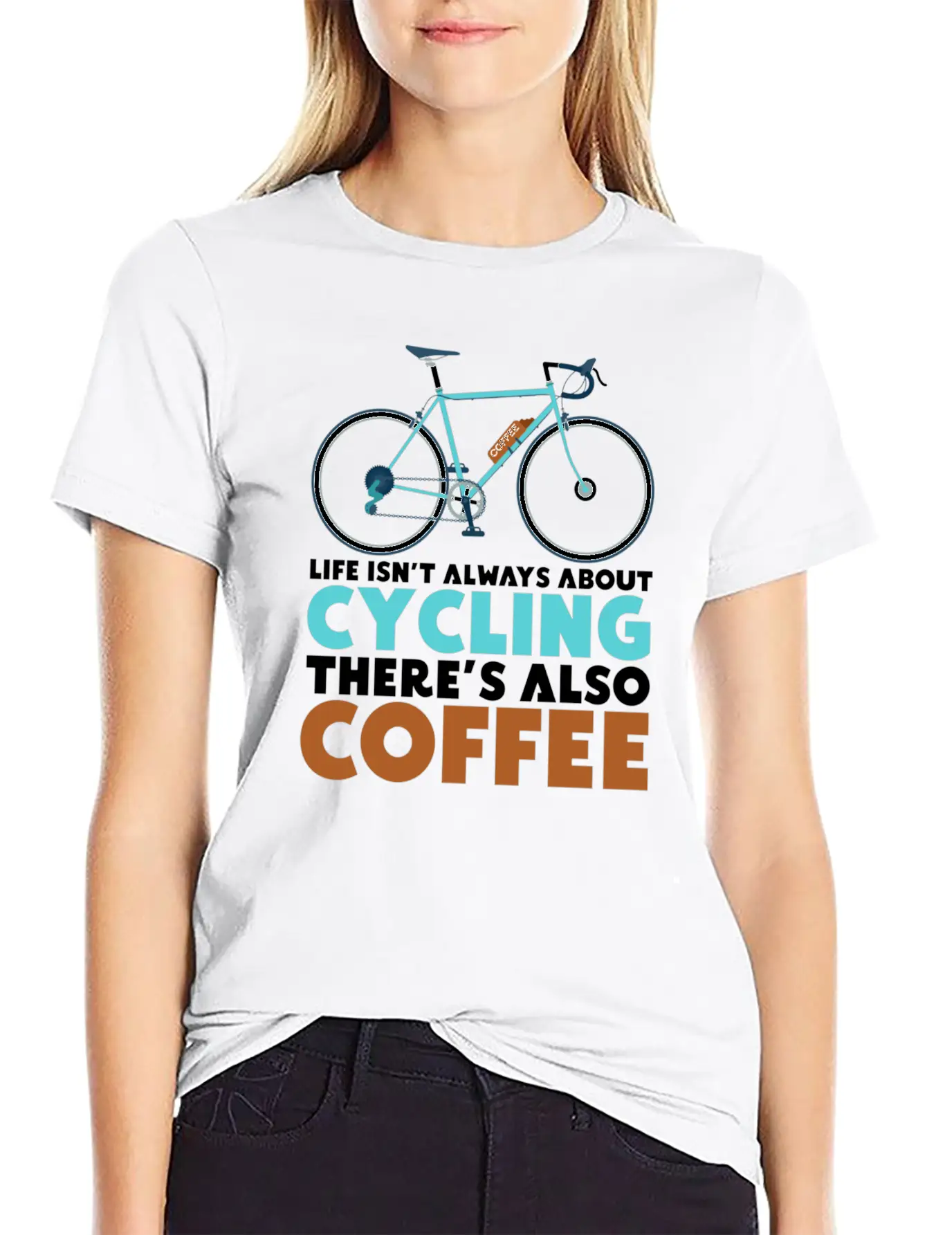 Cyclist Cycling Coffee Breathable Soft Cotton T-Shirt – Timeless Casual Look