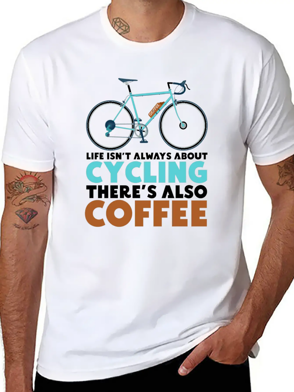 Cyclist Cycling Coffee Breathable Soft Cotton T-Shirt – Timeless Casual Look