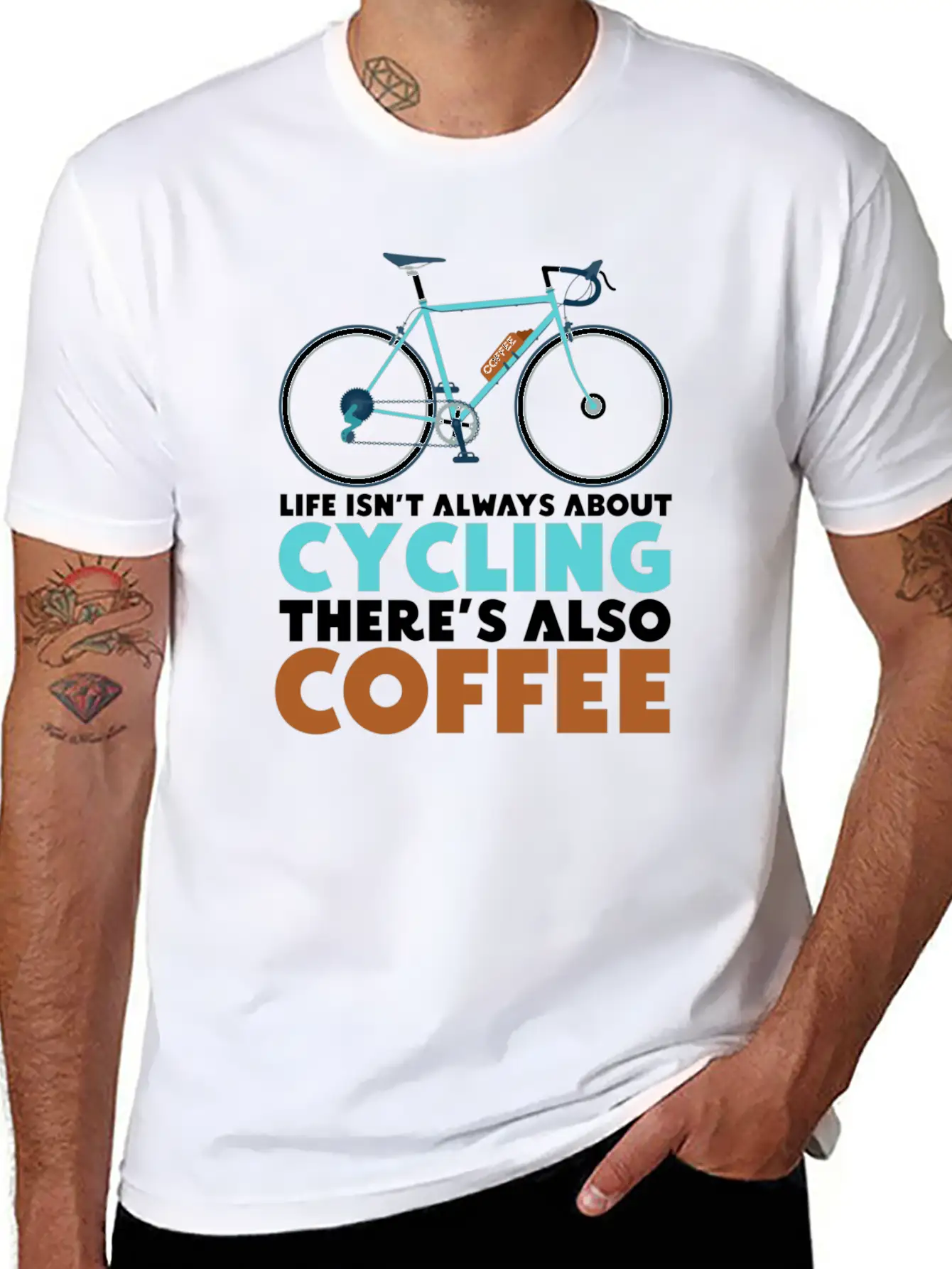 Cyclist Cycling Coffee Breathable Soft Cotton T-Shirt – Timeless Casual Look