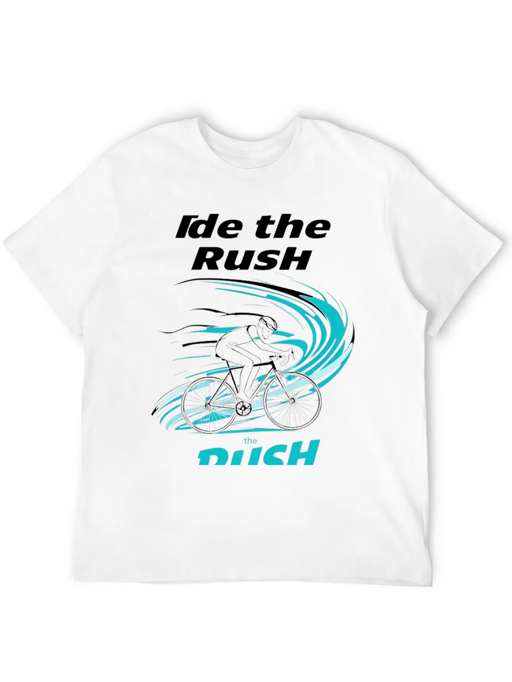 Cyclist Riding Through Stylized Wind Trails Wit Breathable Soft Cotton T-Shirt – Timeless Casual Look