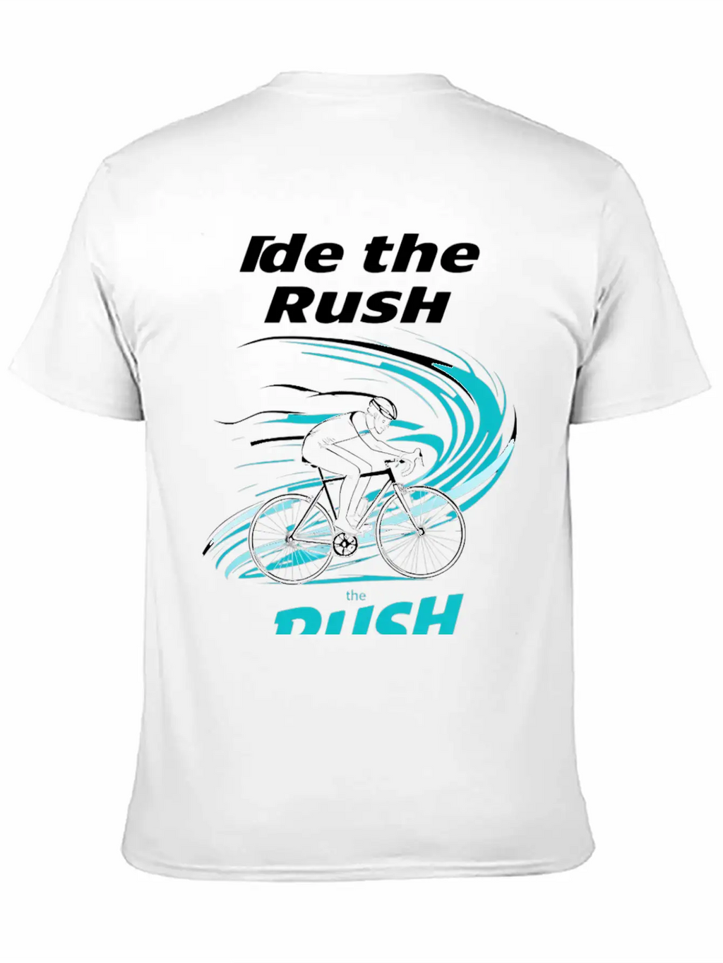 Cyclist Riding Through Stylized Wind Trails Wit Breathable Soft Cotton T-Shirt – Timeless Casual Look
