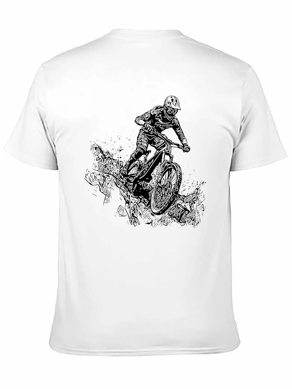 Cyclists Mountain Bikers Rain Mud Downhill Essential Cotton Tee For Daily Outfits – Unisex Style