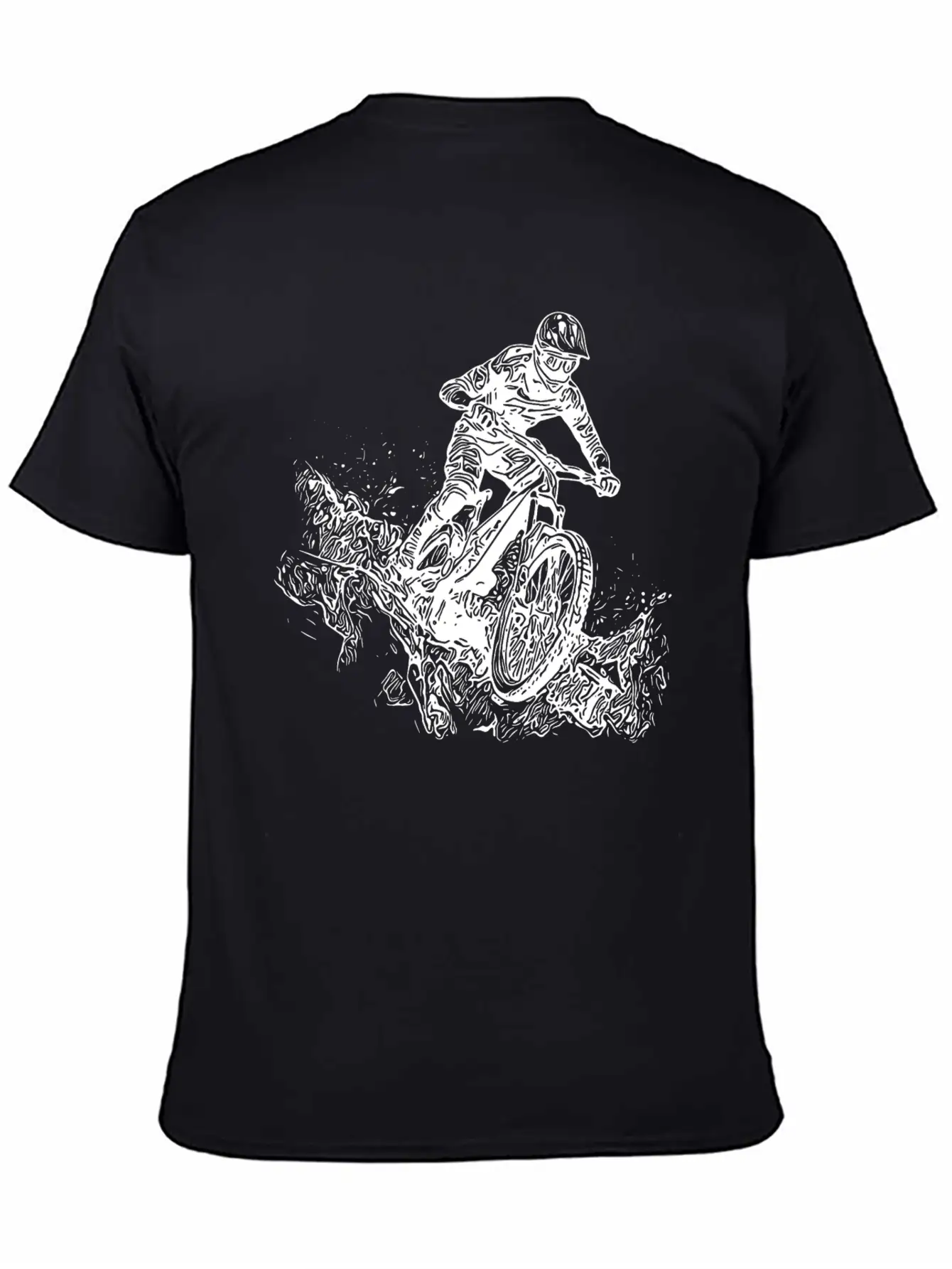 Cyclists Mountain Bikers Rain Mud Downhill Essential Cotton Tee For Daily Outfits – Unisex Style