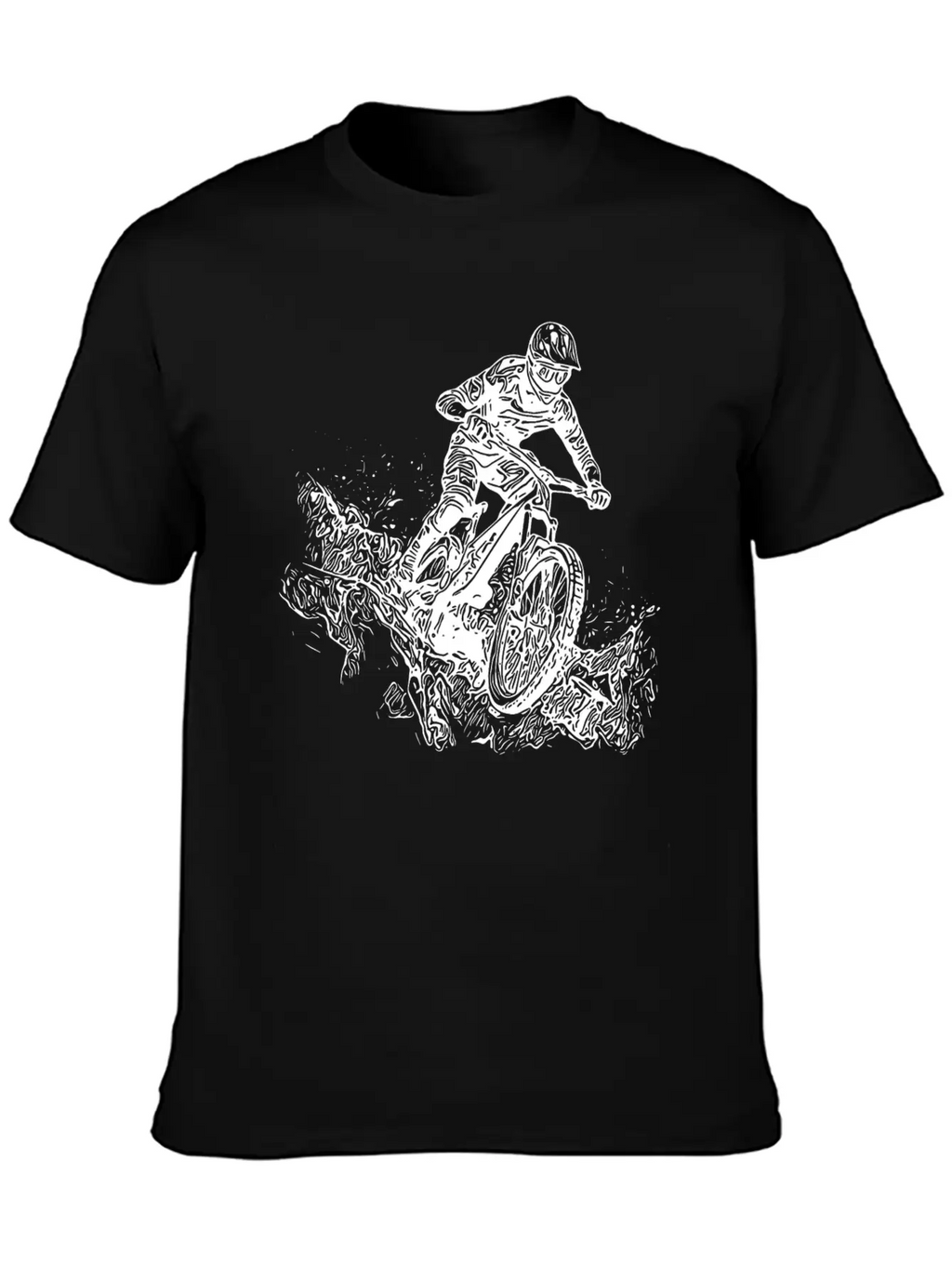 Cyclists Mountain Bikers Rain Mud Downhill Essential Cotton Tee For Daily Outfits – Unisex Style