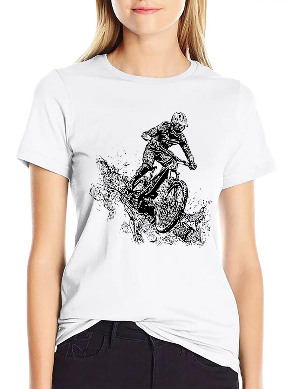 Cyclists Mountain Bikers Rain Mud Downhill Essential Cotton Tee For Daily Outfits – Unisex Style