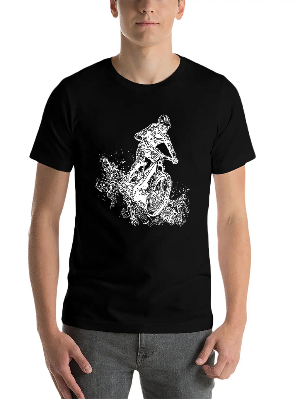 Cyclists Mountain Bikers Rain Mud Downhill Essential Cotton Tee For Daily Outfits – Unisex Style